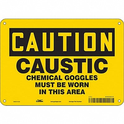 Safety Sign 7 in x 10 in Polyethylene