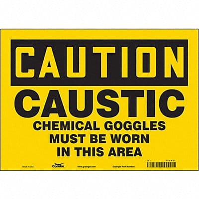 Safety Sign 10 in x 14 in Vinyl