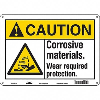 Safety Sign 10 inx14 in Polyethylene