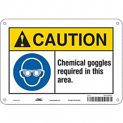 Safety Sign 7 in x 10 in Aluminum