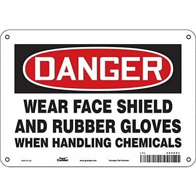 Safety Sign 7 in x 10 in Polyethylene