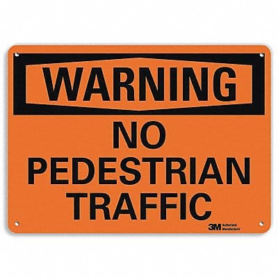 NonRflctv Pedestrian Traffc Sign 10x14in