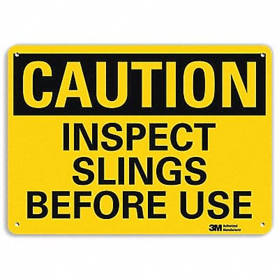 Caution Sign 7 in x 10 in Aluminum