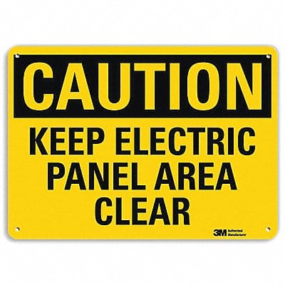 Caution Sign 7 in x 10 in Aluminum