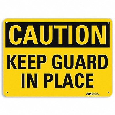 Caution Sign 7 in x 10 in Aluminum