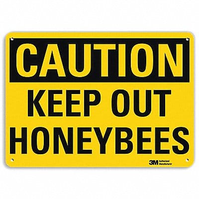 Caution Sign 7 in x 10 in Aluminum