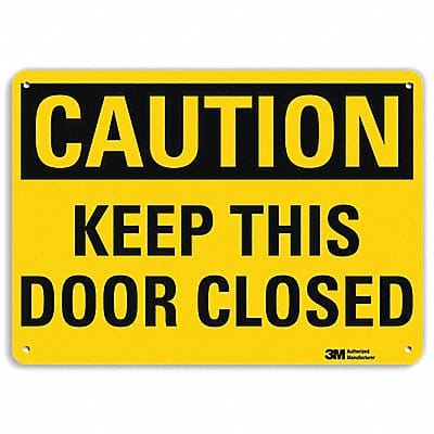 Caution Sign 7 in x 10 in Aluminum