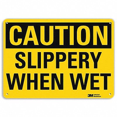 Caution Sign 7 in x 10 in Aluminum