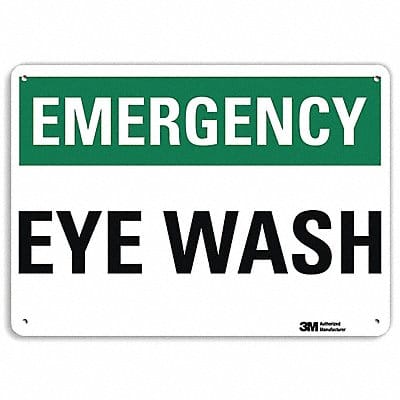 Emergency Sign 7 in x 10 in Aluminum