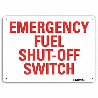 Emergency Sign 7 in x 10 in Aluminum