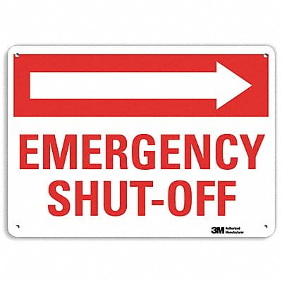 Emergency Sign 10 in x 14 in Aluminum