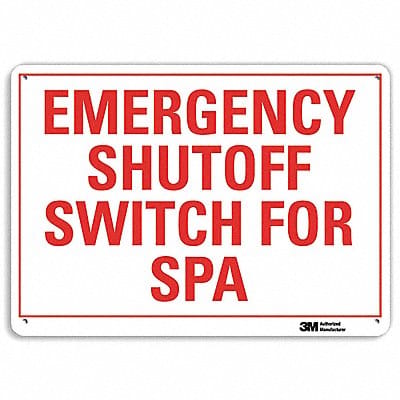 Emergency Sign 10 in x 14 in Aluminum