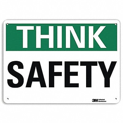 Think Sign 10 in x 14 in Aluminum
