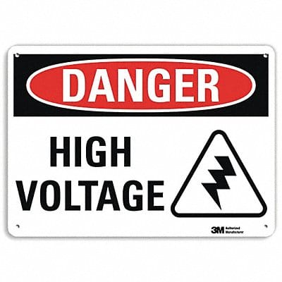 Danger Sign 7 in x 10 in Aluminum
