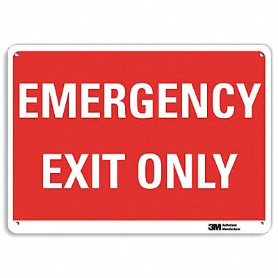 Emergency Sign 7 in x 10 in Aluminum