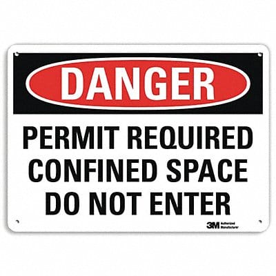 Danger Sign 7 in x 10 in Aluminum