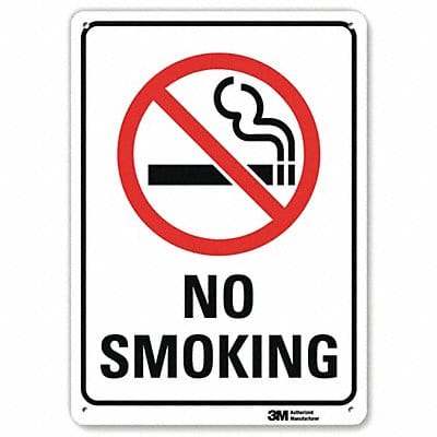 No Smoking Sign 10 inx7 in Aluminum