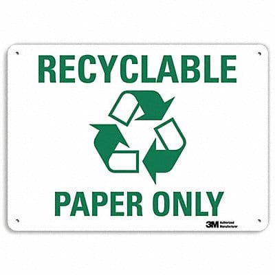 Recycling Sign 10 in x 14 in Aluminum