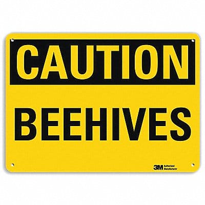 Caution Sign 7 in x 10 in Aluminum