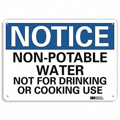 Notice Sign 7 in x 10 in Aluminum
