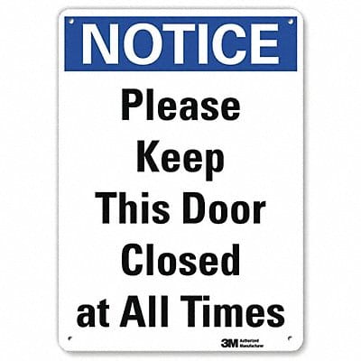 Notice Sign 10 in x 7 in Aluminum