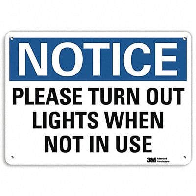 Notice Sign 7 in x 10 in Aluminum