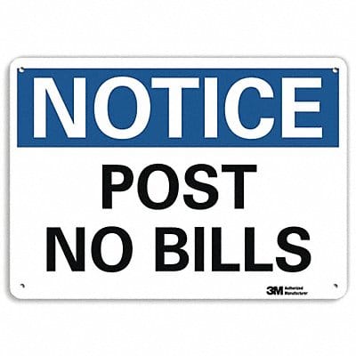 Notice Sign 7 in x 10 in Aluminum