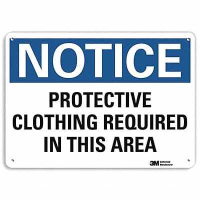 Notice Sign 7 in x 10 in Aluminum