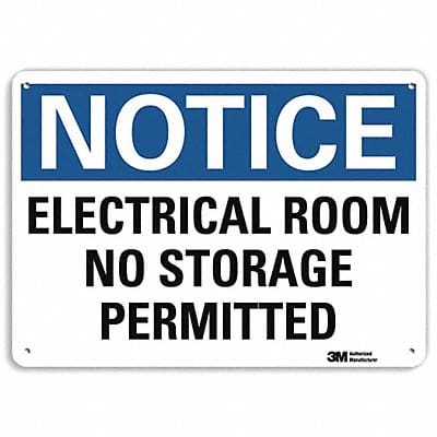 Notice Sign 7 in x 10 in Aluminum