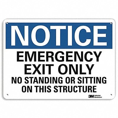 Notice Sign 7 in x 10 in Aluminum