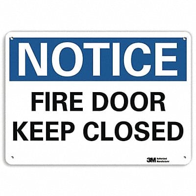 Notice Sign 7 in x 10 in Aluminum