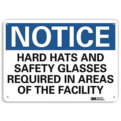 Notice Sign 7 in x 10 in Aluminum