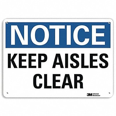 Notice Sign 7 in x 10 in Aluminum