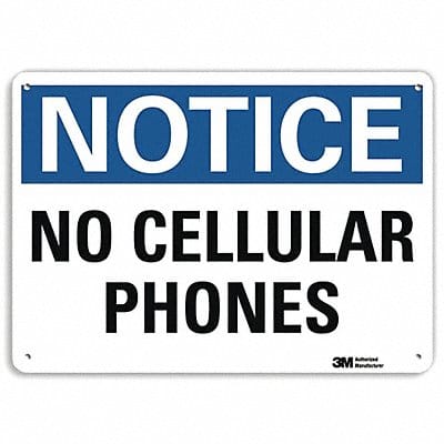 Notice Sign 7 in x 10 in Aluminum