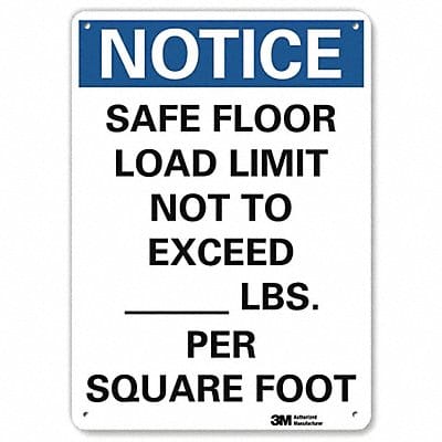 Notice Sign 14 in x 10 in Aluminum