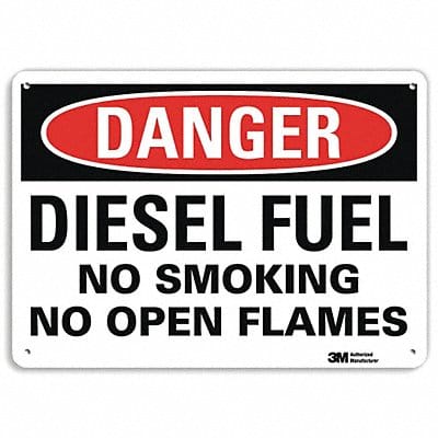 Danger Sign 7 in x 10 in Aluminum