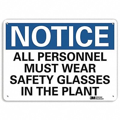 Notice Sign 7 in x 10 in Aluminum