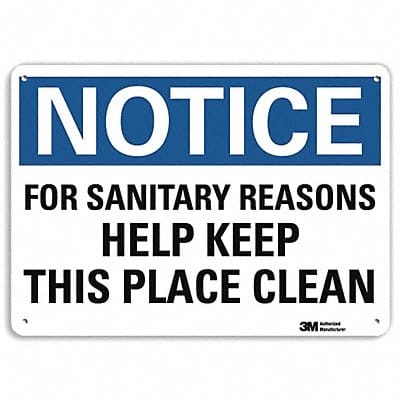 Notice Sign 10 inx14 in Aluminum