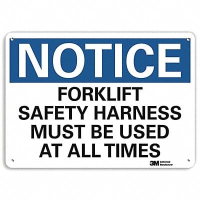 Notice Sign 10 in x 14 in Aluminum