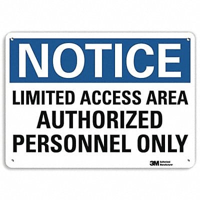 Notice Sign 10 inx14 in Aluminum