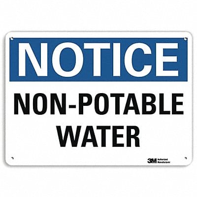 Notice Sign 10 in x 14 in Aluminum