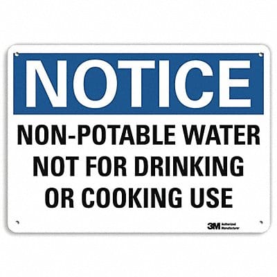 Notice Sign 10 inx14 in Aluminum