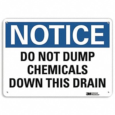 Notice Sign 10 in x 14 in Aluminum