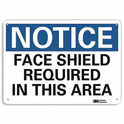 Notice Sign 10 in x 14 in Aluminum