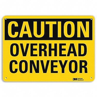 Caution Sign 7 in x 10 in Aluminum