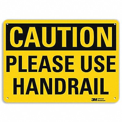 Caution Sign 7 in x 10 in Aluminum