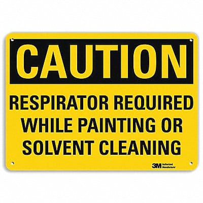 Caution Sign 7 in x 10 in Aluminum