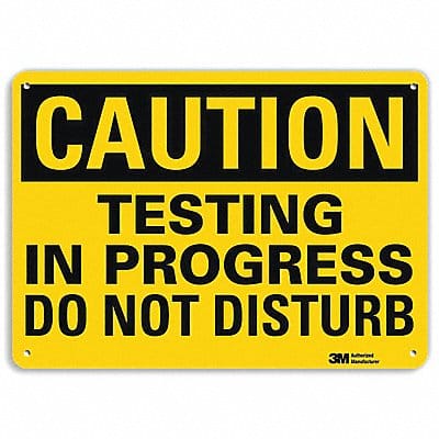 Caution Sign 7 in x 10 in Aluminum