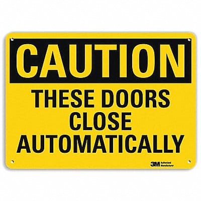 Caution Sign 7 in x 10 in Aluminum
