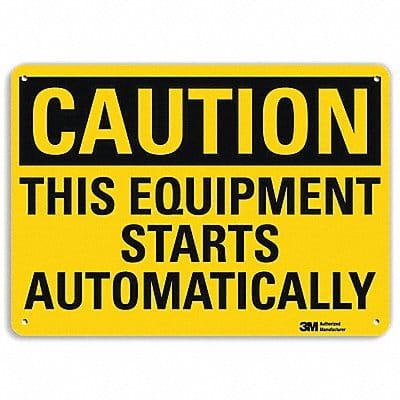Caution Sign 7 in x 10 in Aluminum